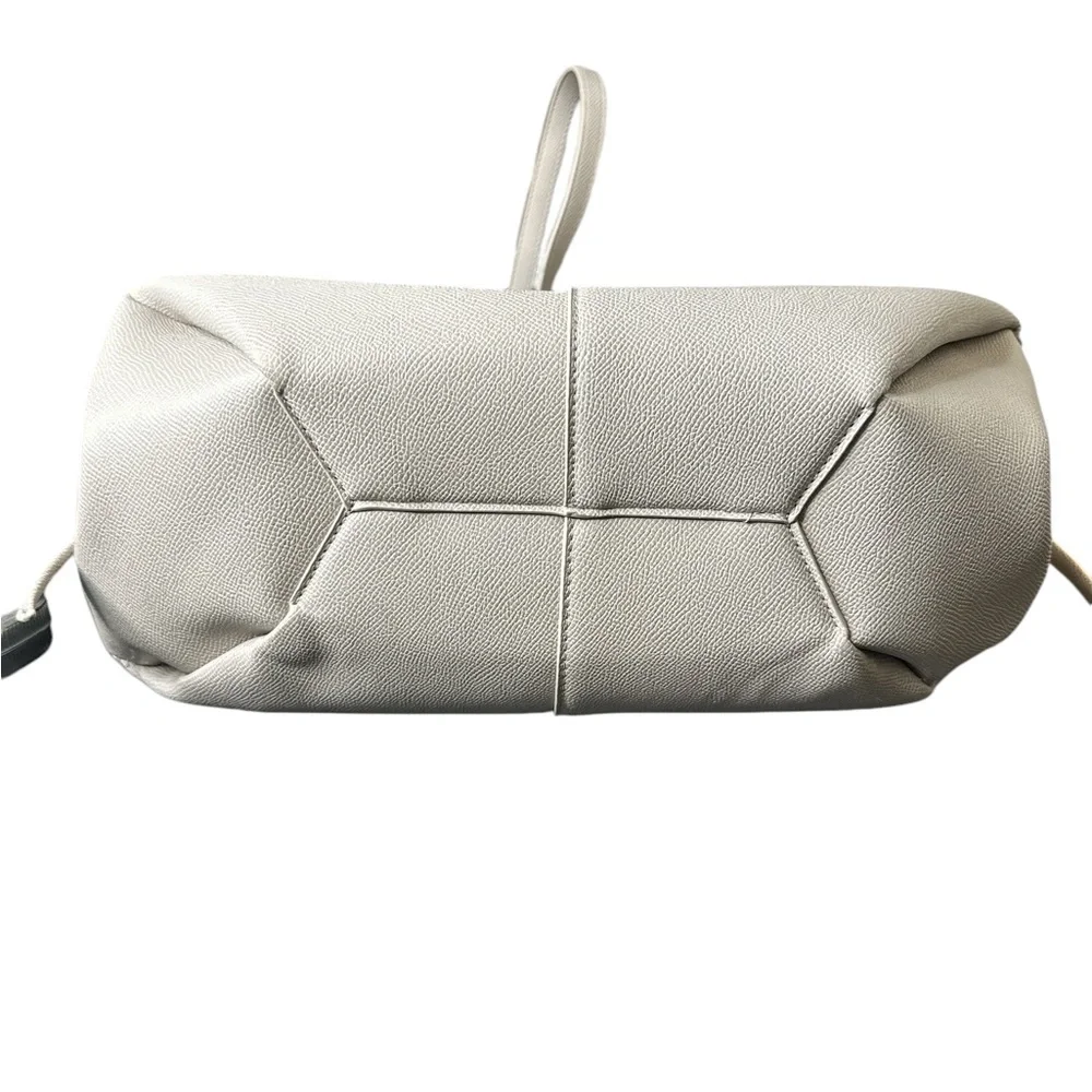 Taupe Faux Leather Tote Bag - Picture 8 of 9
